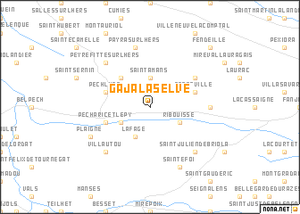 map of Gaja-la-Selve