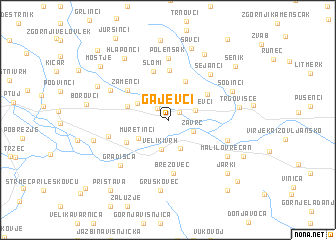 map of Gajevci