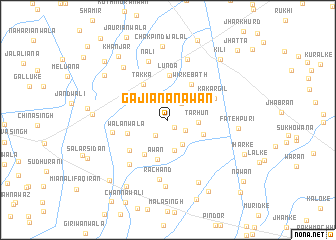 map of Gajiāna Nawān