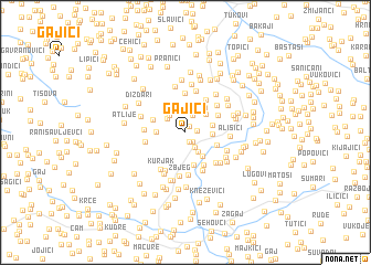 map of Gajići