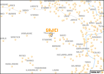 map of Gajići