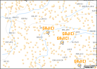 map of Gajići