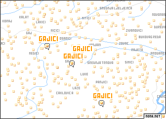 map of Gajići