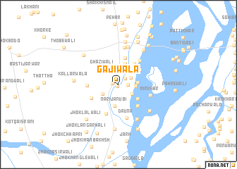 map of Gājīwāla