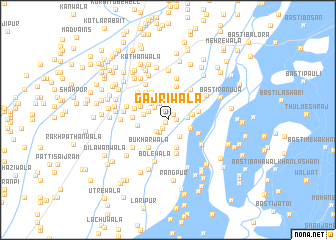 map of Gājrīwāla