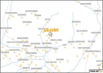 map of Gajvān