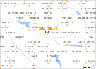map of Gaj Wielki