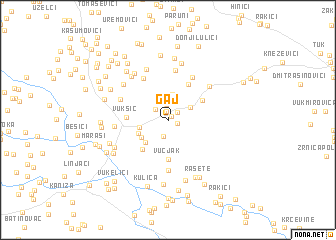 map of Gaj