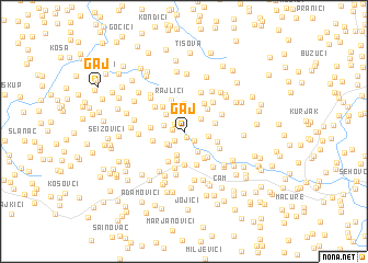 map of Gaj