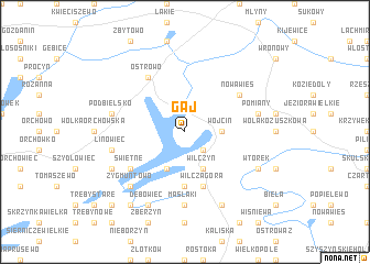 map of Gaj