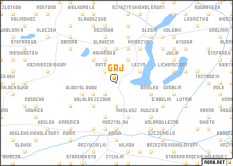 map of Gaj