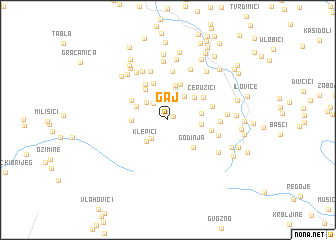 map of Gaj