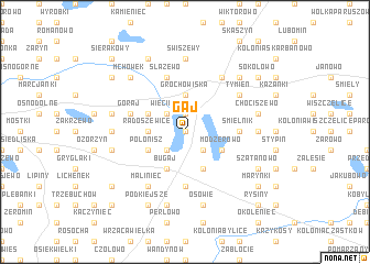 map of Gaj