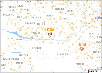 map of Gaj