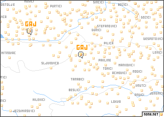 map of Gaj