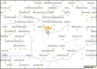 map of Gaj