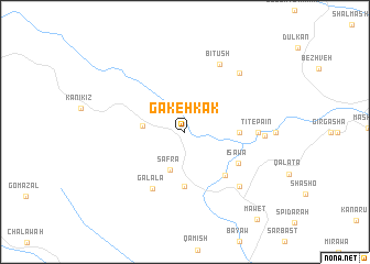 map of Gākeh Kak