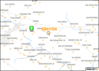 map of Gākīyeh