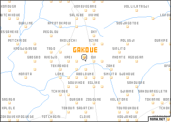 map of Gakoué