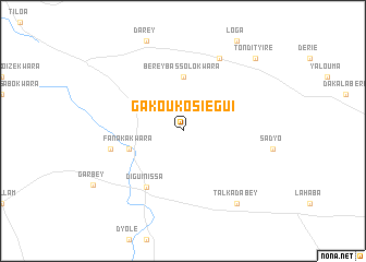 map of Gakouko Siégui