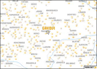 map of Gakovi