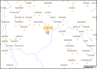 map of Gako