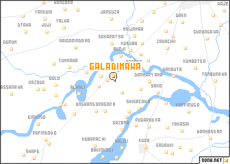 map of Galadimawa