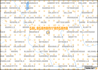 map of Galagama Niyangama