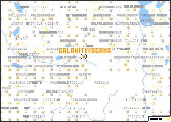 map of Galahitiyagama
