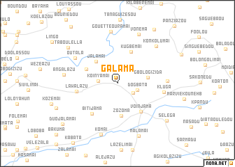 map of Galama