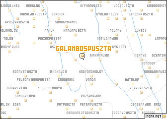 map of Galambospuszta