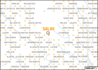 map of Galán