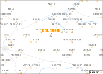 map of Gălăşeni