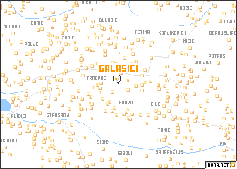 map of Galasići