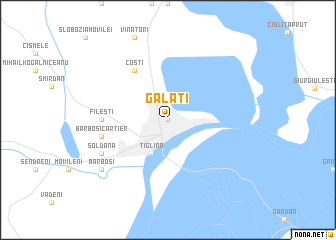 map of Galaţi