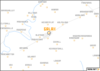 map of Galax