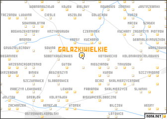 map of Gałązki Wielkie