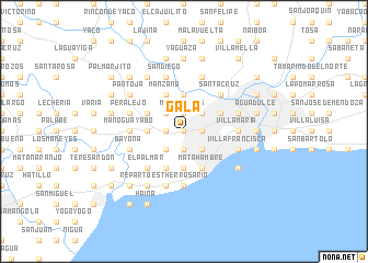 map of Galá