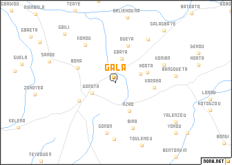 map of Gala