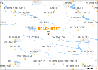 map of Galʼchintsy