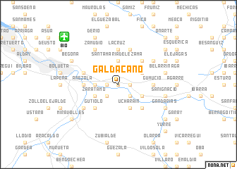 map of Galdácano