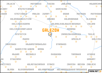 map of Gałęzów