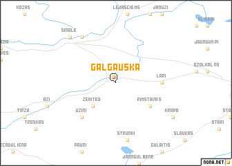 map of Galgauska