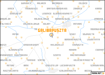 map of Galibapuszta