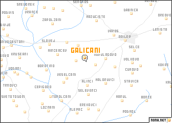 map of Galičani