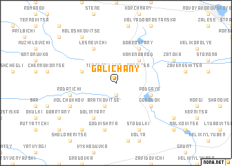 map of Galichany