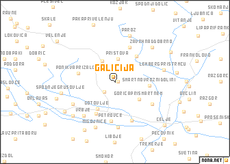 map of Galicija