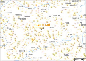 map of Galićija