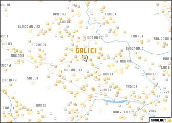 map of Galići