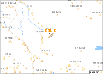 map of Galići